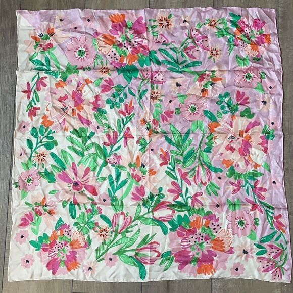 Kate Spade Large Floral Silk Scarf - Picture 2 of 4
